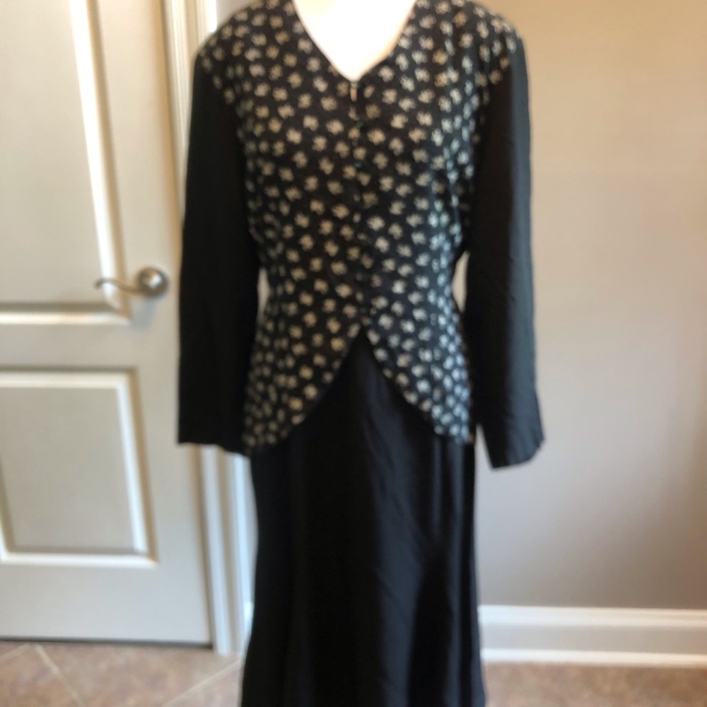 Vintage 1980-90s Black Dress Size 16